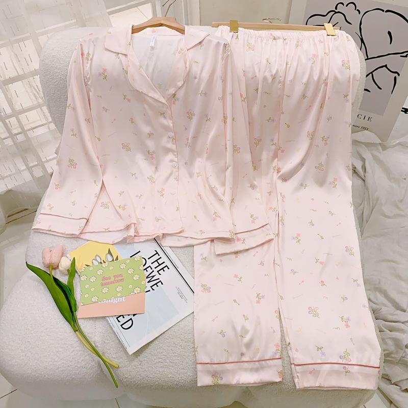  Maisleepwear Bộ Pijama Áo Tay Dài Quần Dài Họa Tiết Xinh Lụa Mặc Nhà MS1191 