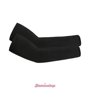Glamonshop ST368 Manset Stocking Lengan Polos Pria Wanita Manset Tangan Handsock Muslimah Hitam Panjang