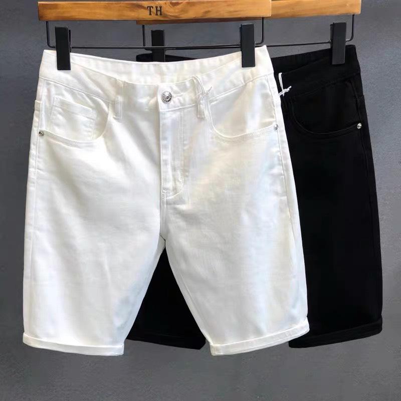 QUẦN SHORT JEAN NAM VẢI ĐẸP DÀY MỀM CO GIÃN SHORT ĐÙI NGẮN TRƠN RÁCH ĐEN TRẮNG 2 MÀU CƠ BẢN TRẺ TRUNG MẠNH MẼ Menswear Pants Có Túi