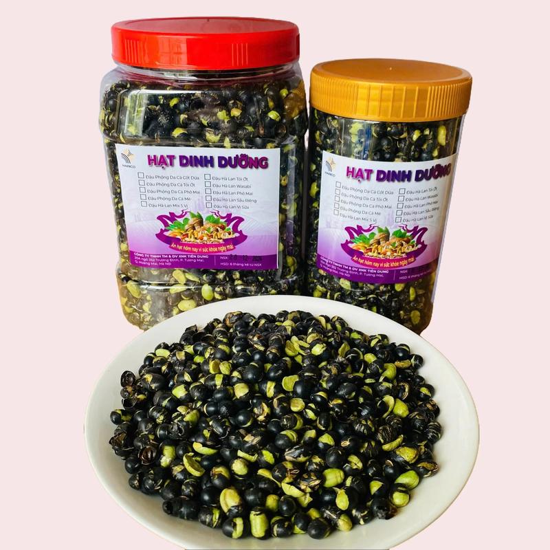 Hộp 1Kg Đậu đen xanh lòng sấy HARICO: Giòn rụm, thơm ngon- Snack, NUTS, Ăn Vặt