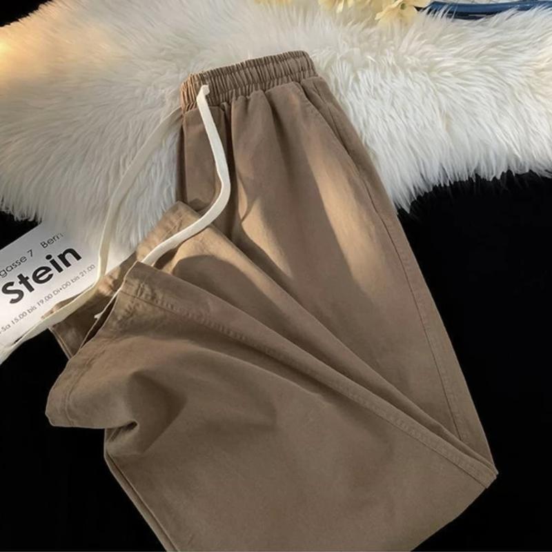 Quần Dài nam nữ ống suông chất vài ka ki mềm mịn cạp chun có dây rút Menswear Thun 6