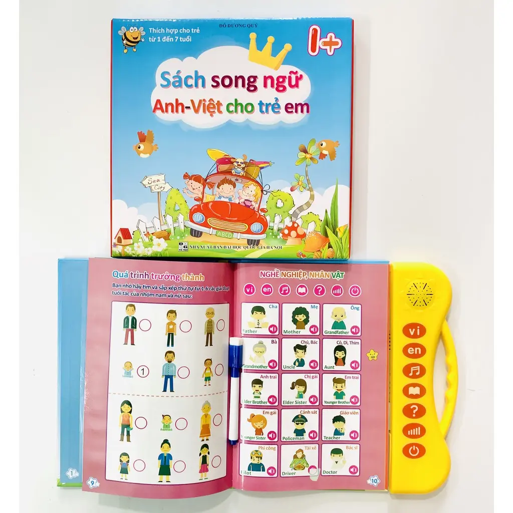 Sách Nói Song Ngữ Thanh Nga Anh Việt Cho Bé Từ 1-6 Tuổi