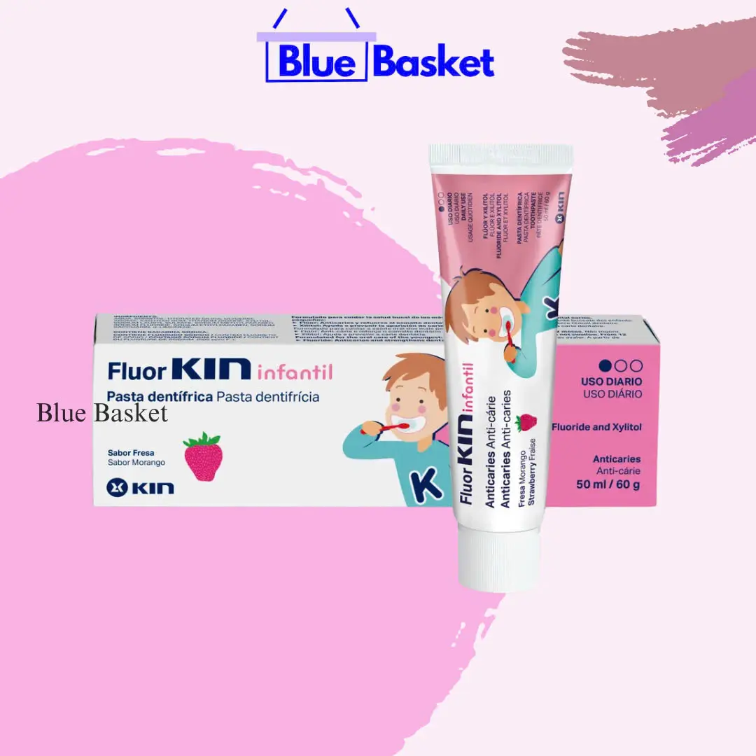 Kem Đánh Răng Có Chứa Fluor Kin Infantil Cho Trẻ Em Trên 12 Tháng Tuổi Tuýp 60G Hương Dâu Thơm Dịu