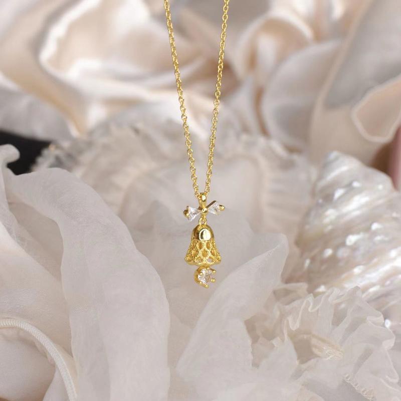 Product Introduction of Korean Style Jingling Bell Necklace, Girls' Clavicle Chain Sweet Niche Unique, Stylish and Elegant Necklace 9