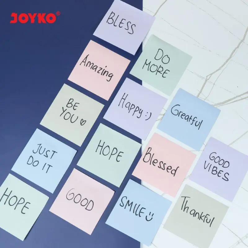 MEMO STICK MORANDI COLOR | STICKY NOTE KERTAS JOYKO MMS-30 | MEMO TEMPEL | PEMBATAS KERTAS 100 SHEETS 75 X 75 Gsm 2