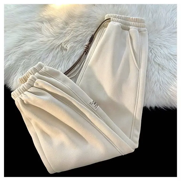 Quần Ống Rộng Quần Jogger Nữ Unisex chất Nỉ Cotton Dày Dặn Mềm Mịn 2