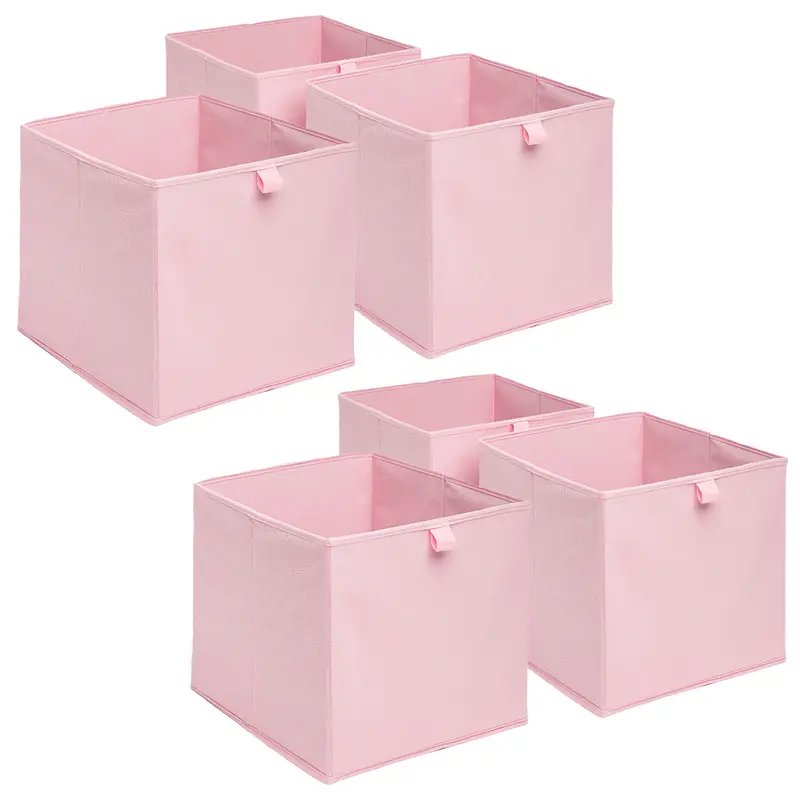 OHS Foldable Fabric Storage Boxes Collapsible Square Cube Organiser Multi Pack 2