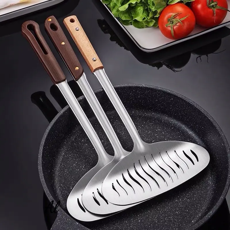 Bàn sản to - Dụng cụ lật nguyên con cá - Xẻng inox cao cấp chiên trứng lật thịt gắp thức ăn nóng, xẻng rán cá
