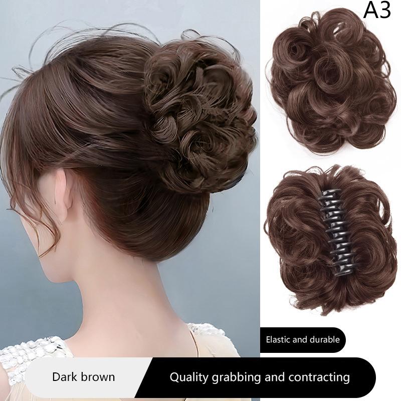 Product Introduction of Búi Tóc Tổng Hợp, Tóc Giả Xoăn Lộn Xộn Như Thật, Kẹp Nắm Nụ Hoa, Đàn Hồi, Tóc Giả Nữ, Mảnh Tóc Giả, Lụa Chịu Nhiệt Độ Cao, Bán Chạy Bởi RadianceRetail 24