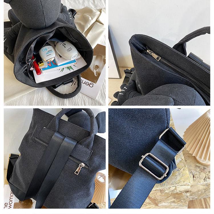 Product Introduction of Ba Lô Vải Bố Búp Bê Mickey, Thời Trang, Phong Cách Phương Tây Thường Ngày Sức Chứa Lớn, Thích Hợp Đi Du Lịch, Túi Đi Học Học Sinh, Hàng Mới Về Năm 2024 Nam Bag Backpack Đeo Vai 9