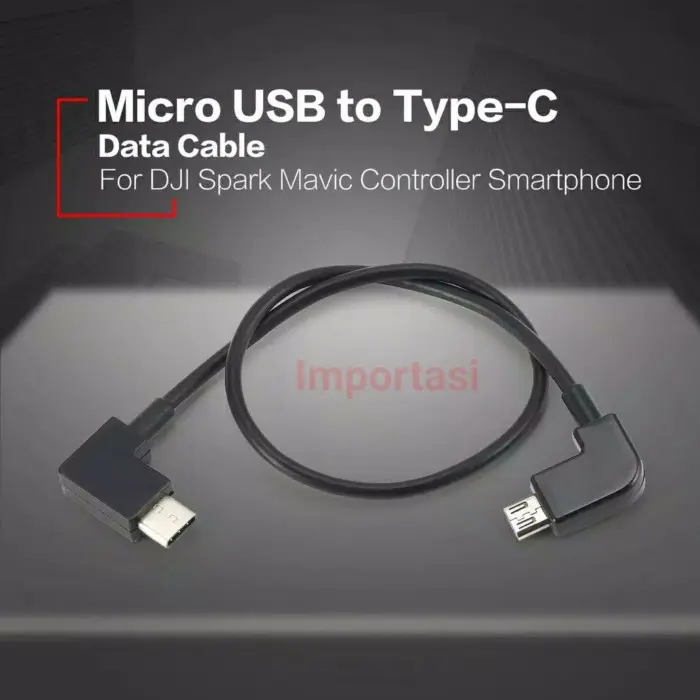 Micro USB to USB Type C Data Cable DJI Spark Mavic Pro Air Controller