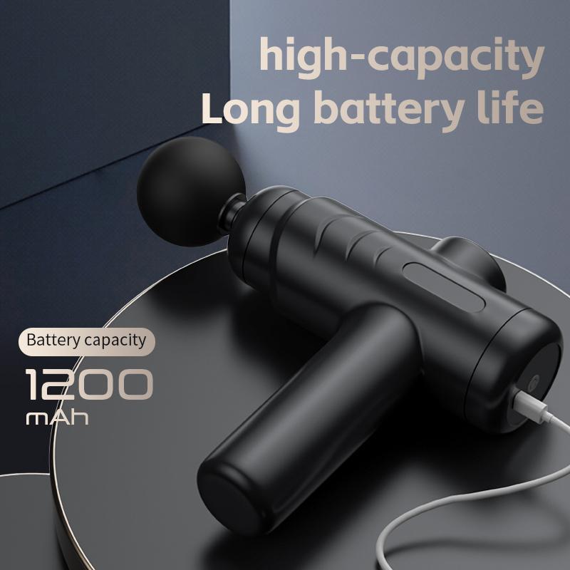 Electric Massager with LCD Display, Handheld Body & Neck Muscle Massager with Replacement Heads, Portable Massage Tool for Home & Travel 4