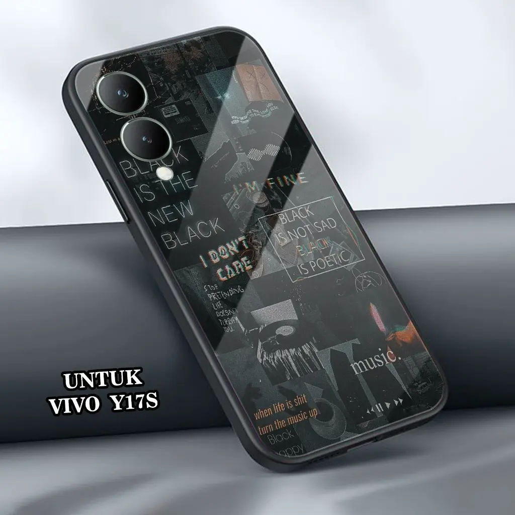 Case VIVO Y17S - Casing Hp VIVO Y17S - Motif ( AESTHETIC ) - Silikon Hp  VIVO Y17S - Softcase Glass Kaca - Case 2D Glossy - Kesing Hp - Hardcase Glossy - Case Terbaru - Cassing - Cod