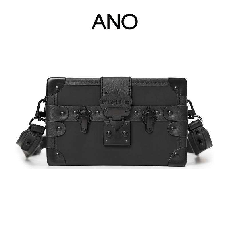Túi hộp đeo chéo ANO phong cách cháy phố TC058 Da Bag Đinh túi đeo túi cốp
