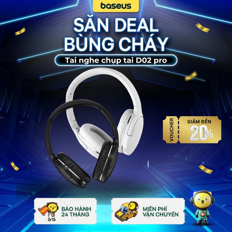 Tai Nghe Không Dây Baseus Earphone D02 Pro Bluetooth 5.3 Tai Nghe có thể gập lại phong cách thể thao Chơi Game Điện thoại HIFI Có Mic