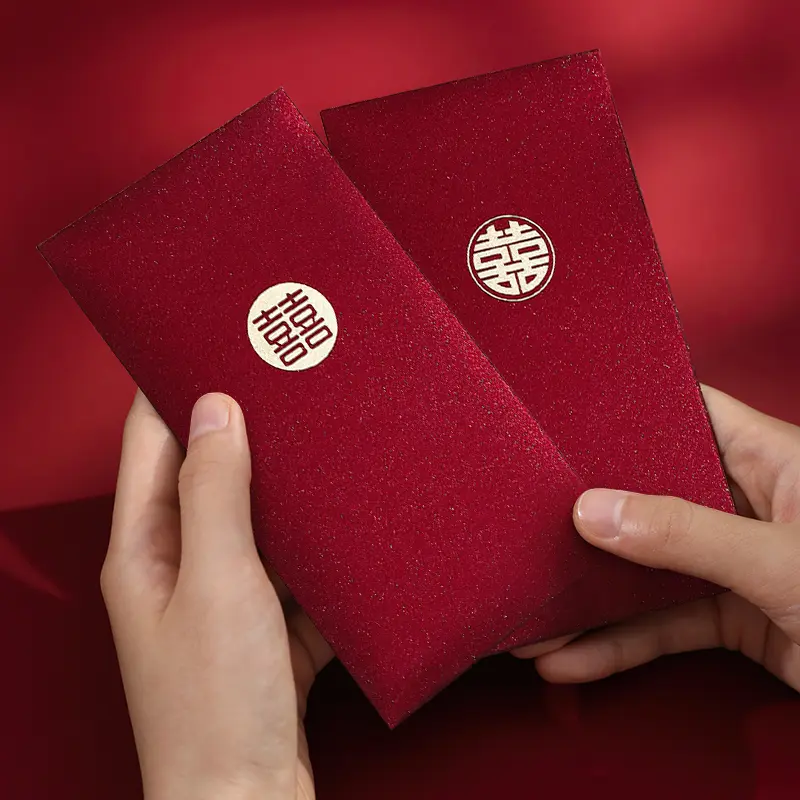 Phong Bì Màu Đỏ, Túi Phong Bì Lớn, Nhân Vật Xi Nhám Đám Cưới Ngàn Yên Đặc Biệt, Thích Hợp Làm Quà Cưới, Thiết Kế Sáng Tạo, Tiền May Mắn, Năm 2024