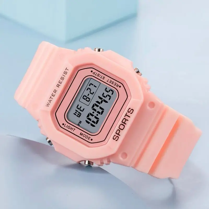 Electronic Waterproof Watch Autumn and Winter Outdoor Sports Electronic Watch Simple Fashion Ladies Watch Gifts for Girlfriend