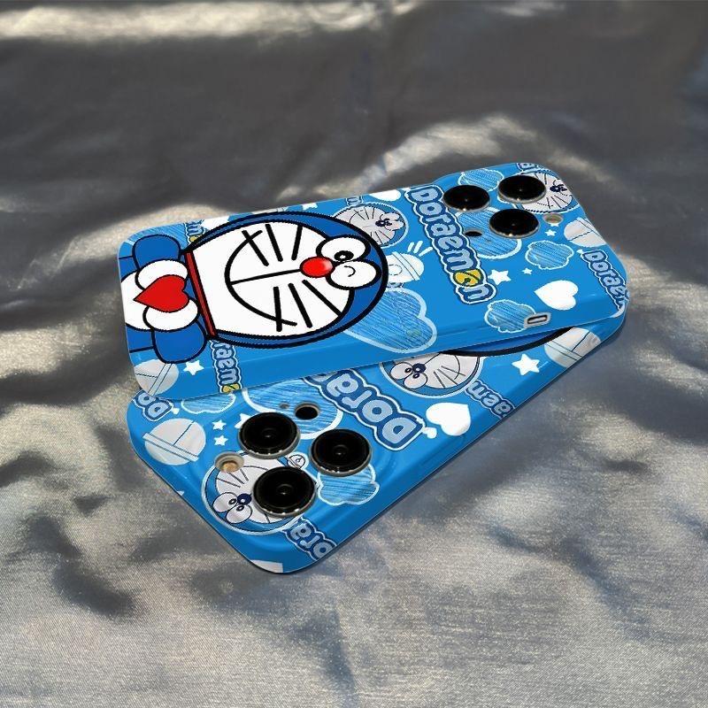 เคสโทรศัพท์โดเรมอนน่ารักสำหรับ OPPO/VIVO/SAMSUNG/APPLE/XIAOMI/REDMI RENO12/11/10/8T/7Z/6 A5PRO A3PRO