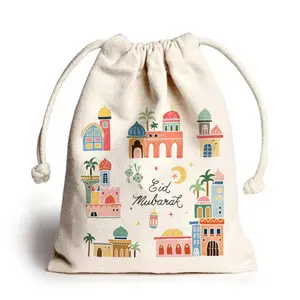 Pouch Serut Belacu Gambar Lucu Edisi Lebaran Putih Tali