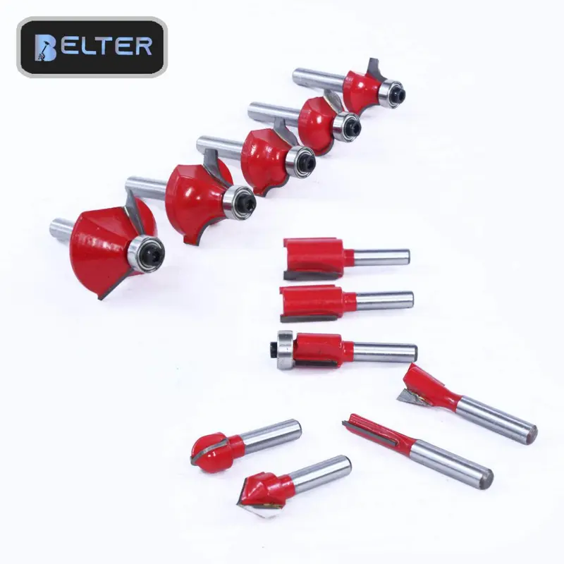 Mata Profil Kayu 1/4" Set 12pcs BELTER Mata Router Trimmer Bit 2