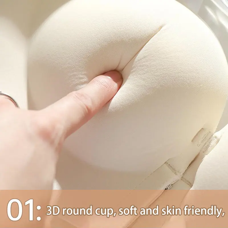 Áo Ngực Khóa Trước, Chống Chảy Xệ, Đồ Lót, Dày Và Thoáng Khí, Áo Ngực Bọt Biển, Liền Mạch, Tiện Lợi, Dành Cho Phụ Nữ, Không Có Dây Đeo Vai, Không Có Vòng Thép 2