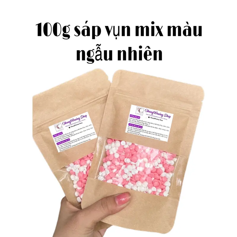TÚI 100G SÁP WAX LÔNG VỤN MIX MÀU SIÊU BÁM LÔNG 0