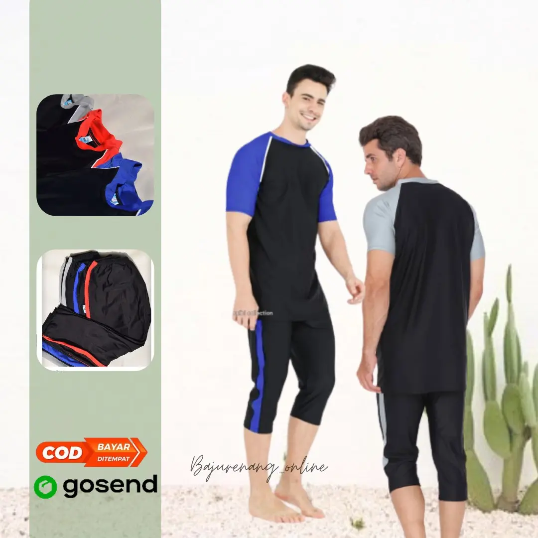 Baju Renang pria jumbo laki laki atas bawah polos pendek cowok sulbi SBAB Swimwear