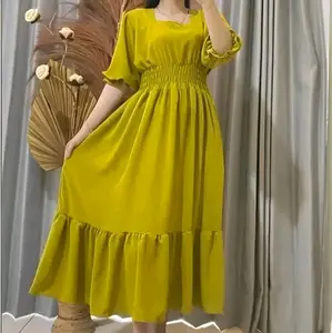 Daster Serut Dada Cringkel Airflow Kekinian Murah / Daster Jumbo Cringkel Ld 120 / Daster Kekinian Cod Jumbo Murah Meriah / Pakaian Daster Tidur Lengan Pendek Wanita Kringkel Airflow Kekinian Polos / Dress Serut Dada Crinkle Busui Nyaman Rempel Panjang