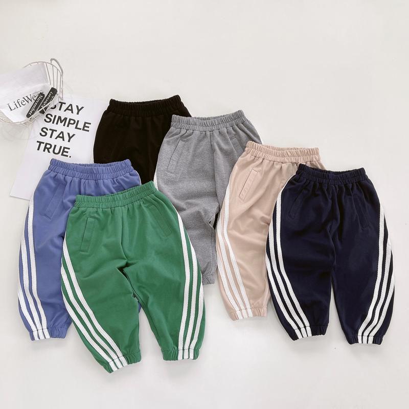 Quần dài thể thao, Jogger cho bé trai và bé gái có kẻ sọc chất liệu Cotton thoáng mát, thoải mái- size từ 10-35kg