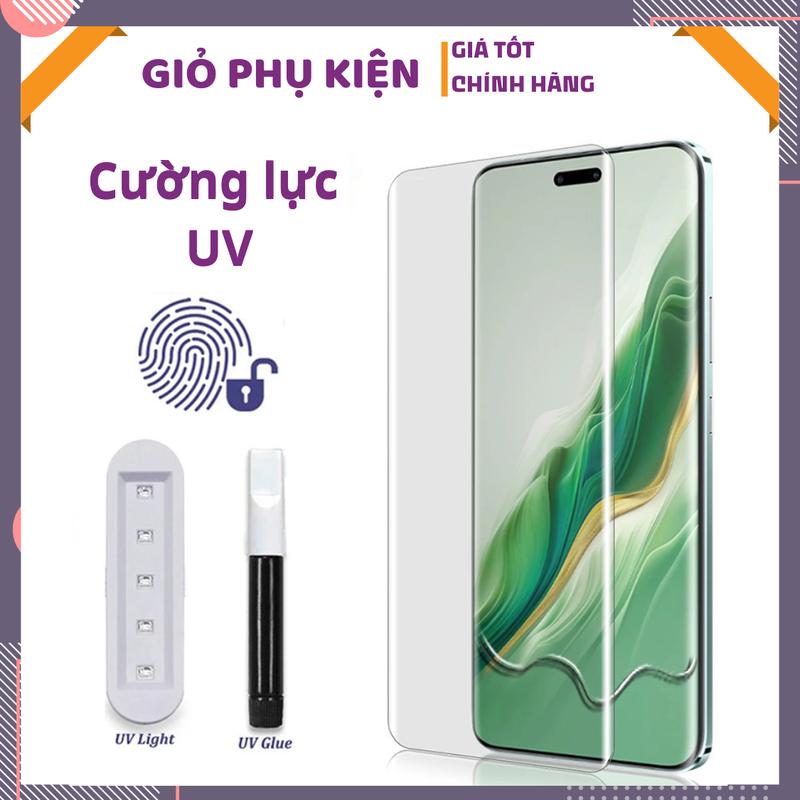 Kính Cường Lực UV (keo nước) Loại Xịn full hộp cho điện thoại màn hình cong Note 20 Ultra Reno 8T 5G Reno 10 Pro Reno 12 S10 Plus Note 10 Plus Mi 11 Mi 13 Lite Find X5 Pro Find X3 Pro