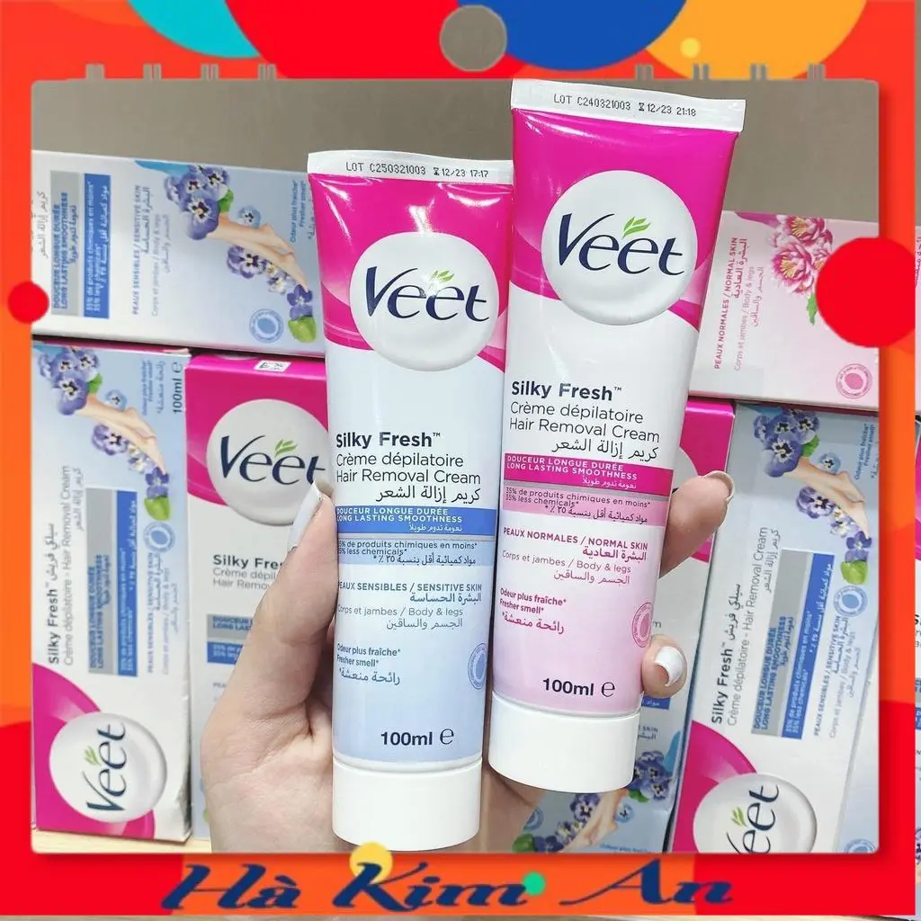 KEM TẨY LÔNG VEET  100ML - dưỡng ẩm  se khít lỗ chân lông - Hà Kim An