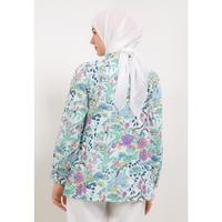 Gambar MFMW Lalulu Atasan Blouse Putih Motif Bunga - S dari MFMW Shop Kota Bandung 2 Tokopedia
