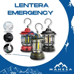 Lampu Lentera Emergency Rechargeable Model Petromax Retro Elektrik Camping  Outdoor