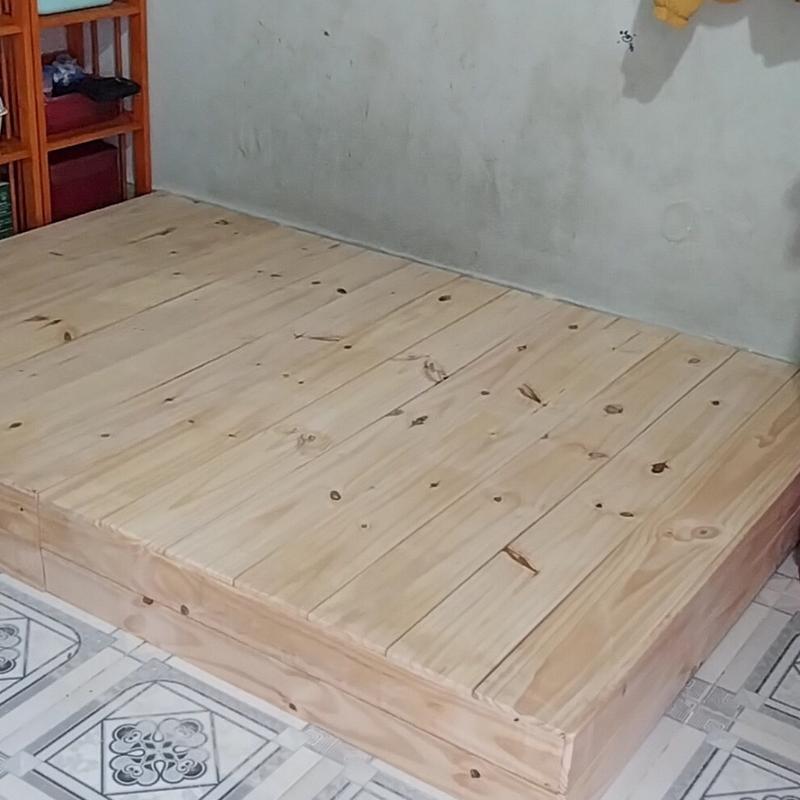 Giường ngủ palet đã sơn pu 3