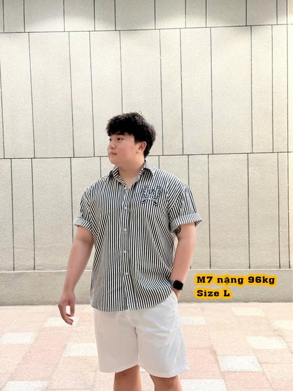   Bản Nâng Cấp  Áo Sơ Mi KANG Kẻ Sọc Form Boxy Vải Cao Cấp Logo Thêu Sang Trọng Dành Cho Nam Nữ 