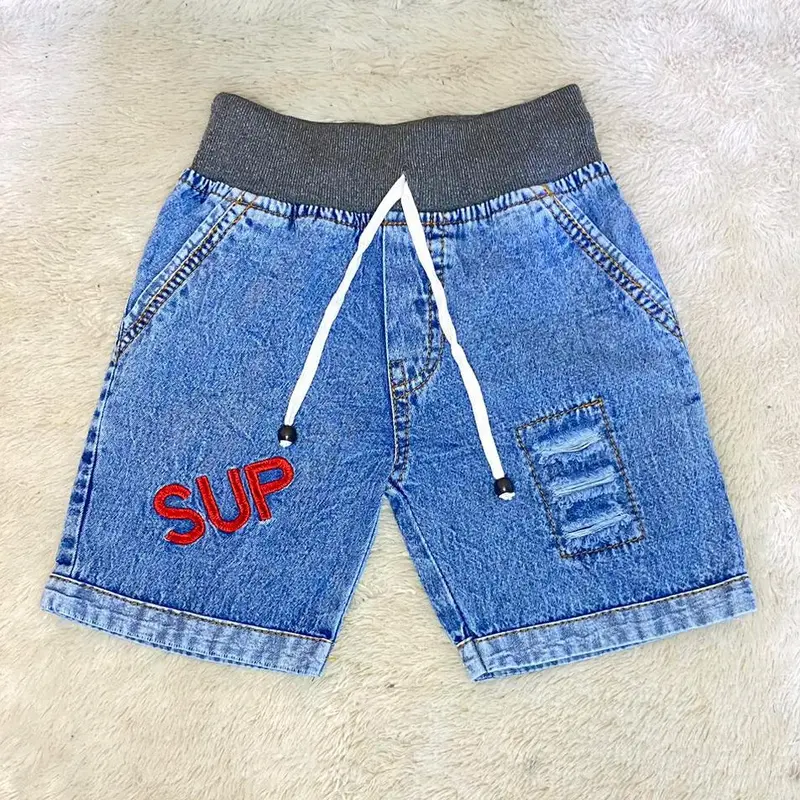 Celana Jeans Motif Sobek Bordir Umur 1-12 TAHUN Cowok Cowok 2