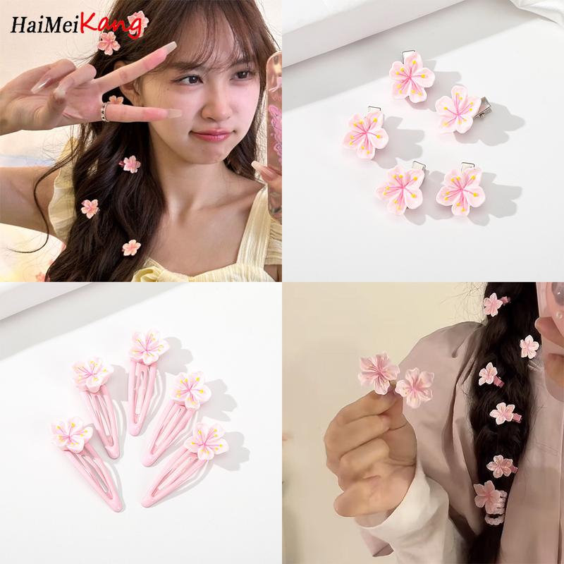 Kẹp Tóc Thời Trang Kẹp Tóc Hoa Anh Đào Màu Hồng Hàn Quốc Kẹp BB Ngọt Ngào Phụ Kiện Tóc Cho Nữ Có Sẵn Trong 2 Chiếc 5 Chiếc
