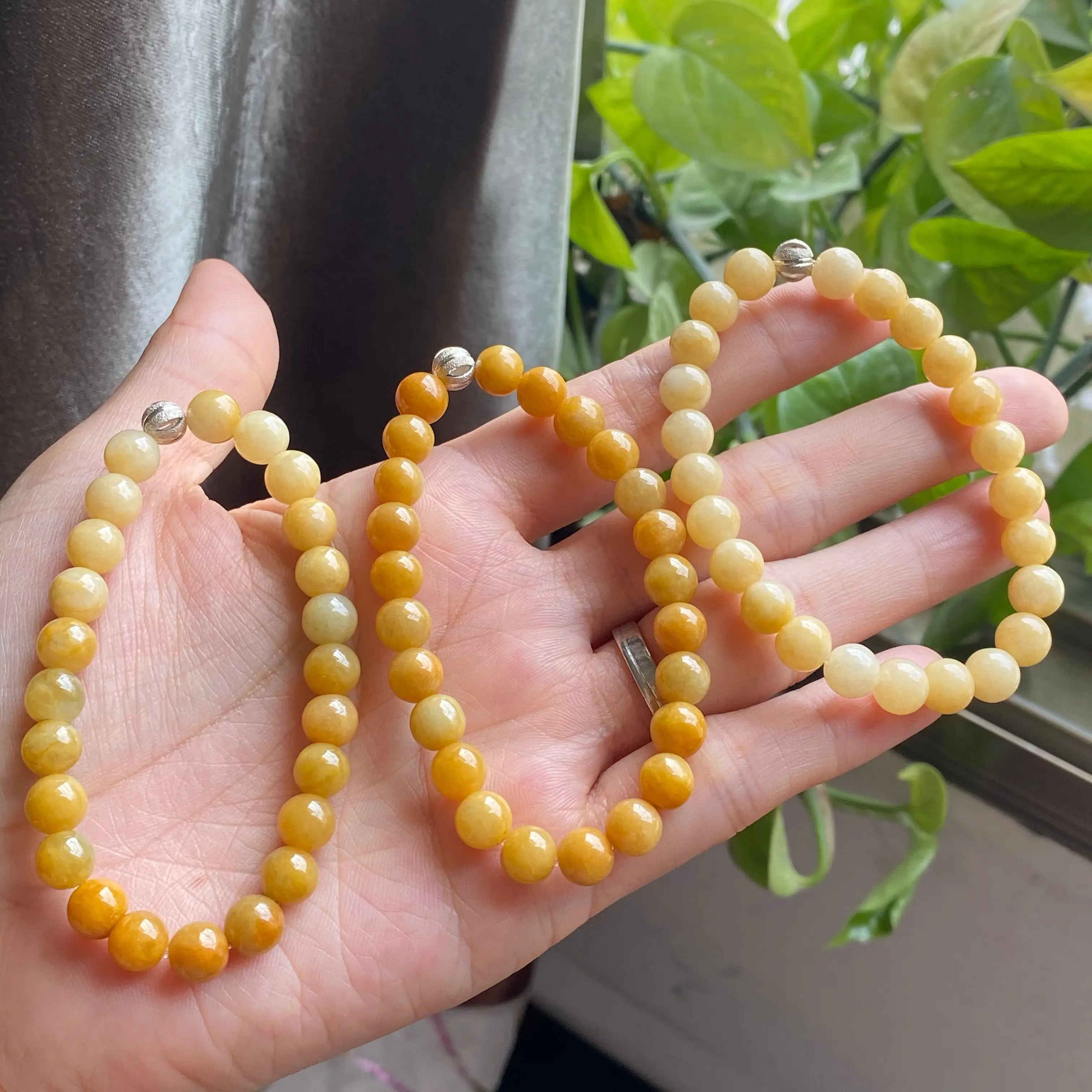 Vòng Tay Hàng Hóa Đá Cẩm Thạch Burmese, Chất Liệu Tự Nhiên, Đá Cẩm Thạch Vàng, Vòng Cổ Với Hạt Topaz Dầu Gà, Dây Chuyền Hạt Giống Nếp Dẻo Băng, Dây Chuyền Áo Len 108