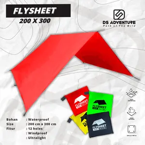 Flysheet tenda type bushcraft 2 m x 3 m atap tenda waterproof - flysheet 2x3 waterproof - flesit 3x2 Camping Outdoor