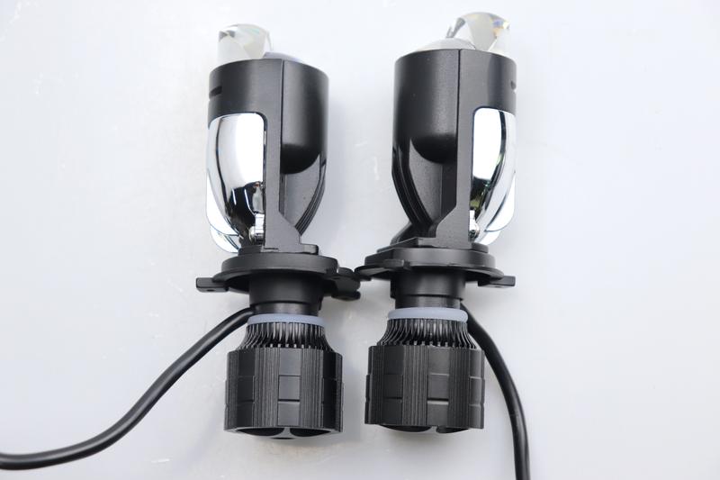 Product Introduction of H4 Bi LED Lenses Projector Headlight 6000K Dual Projector Lens Auto Bulbs 160W High Low Beam Car Motorcycle lamps With Turbo Fan 24