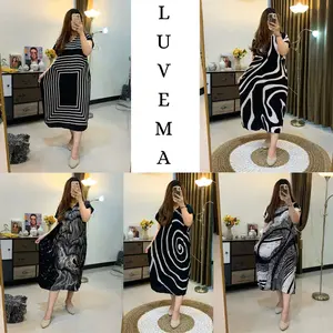 Luvema Daster Lowo Rayon Busui Resleting Monochrome Series