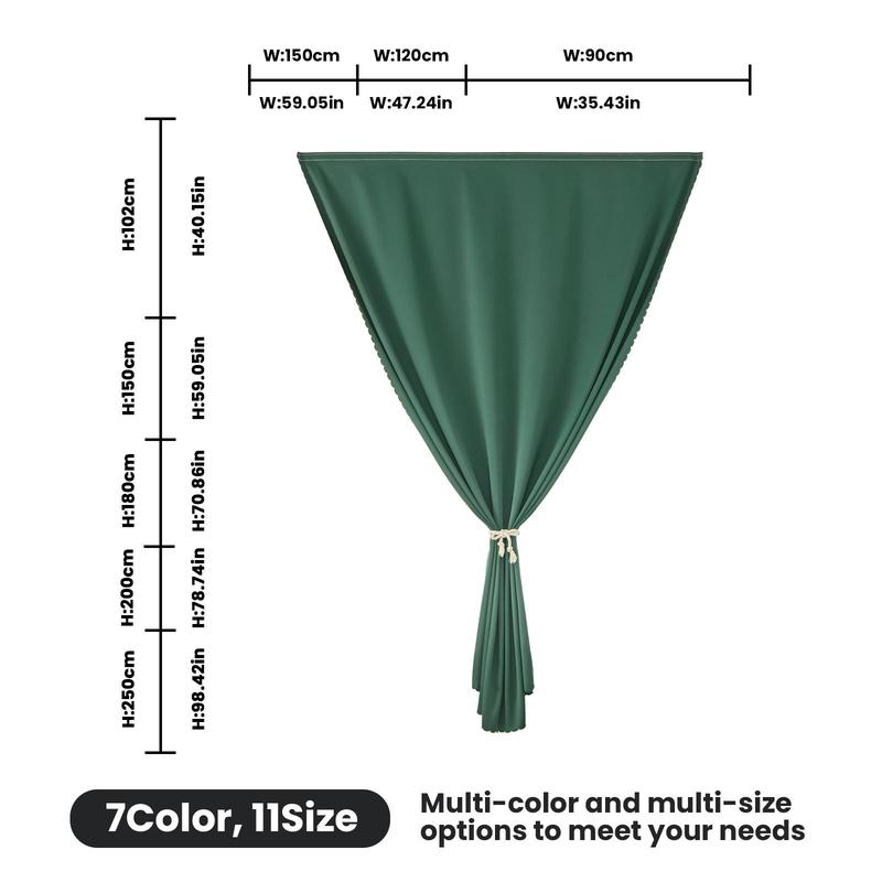 Product Introduction of Solid Color Blackout Curtain, 1 Count Portable Paste Window Curtain, Home Decoration Curtain for Bedroom, Hallway, Kitchen 1