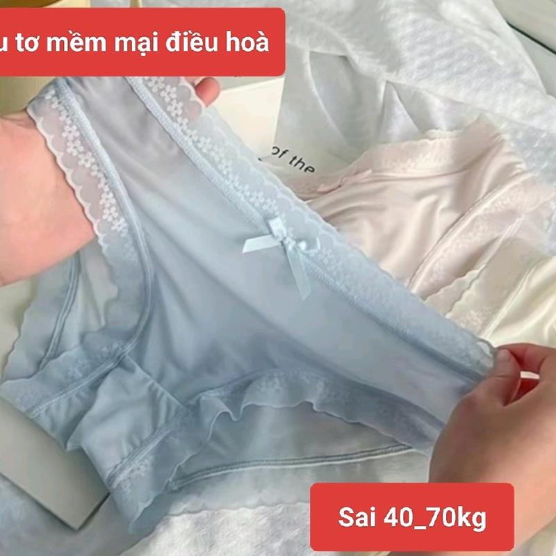 MUA 10 Quần + Tặng 02 Quần: Sét 10 Hoặc 5 Quần SU REN Tơ Mềm Mại Hàn Quốc Co Giãn Thấm Hút Tốt Lót Nữ   Phối Ren Mềm Mịn