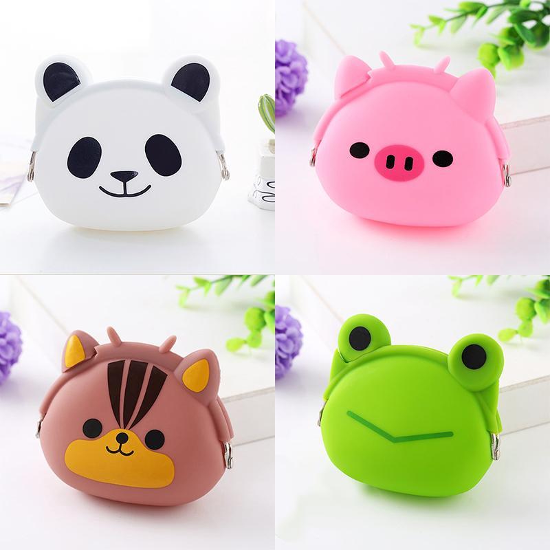 Product Introduction of 1Pcs Cartoon Animal Coin Wallets for Kids, Cute Silicone Coin Purse Waterproof Headphone Bag Novelty Toy Gifts for Children 12