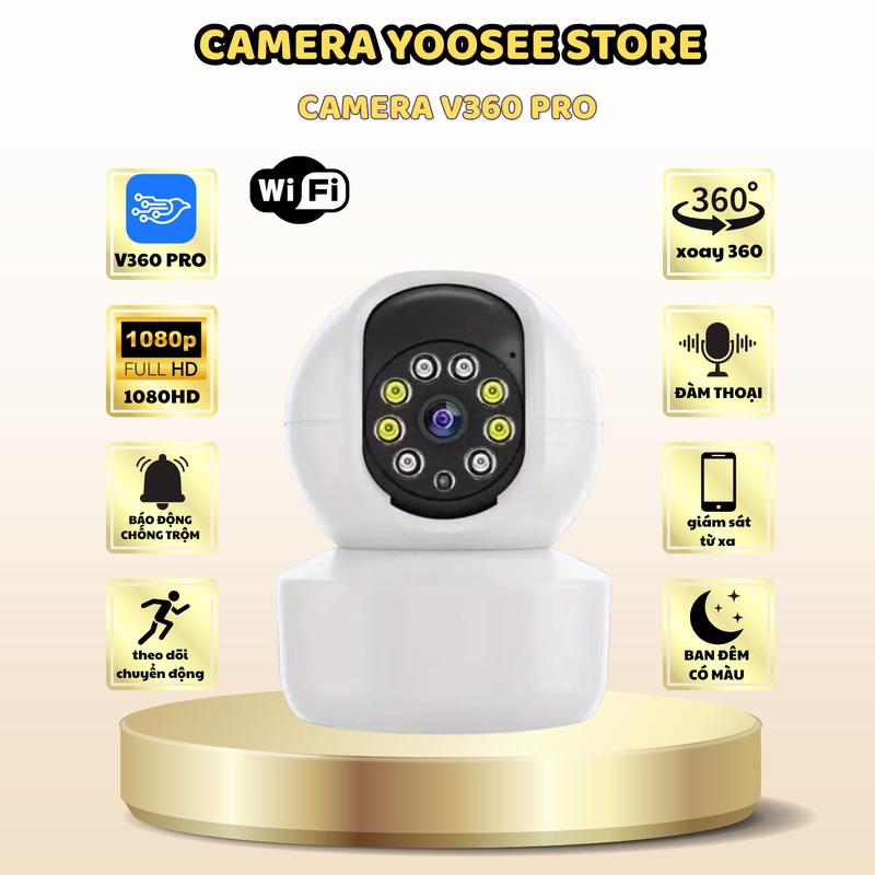 Camera 1 mắt trong nhà an ninh minion IP toàn cảnh 355 độ 1080P,2.4G WiFi