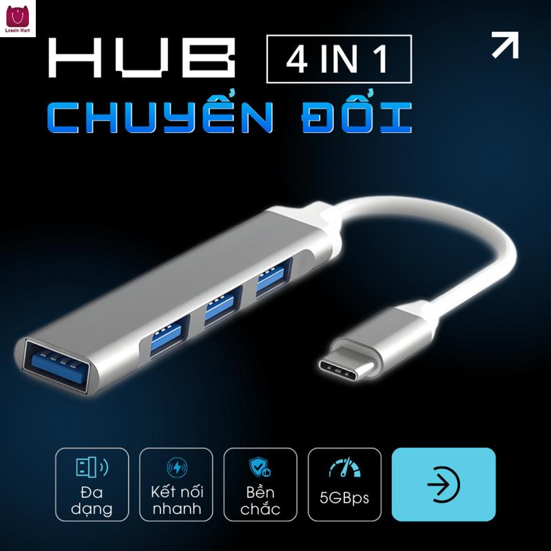 Dock mở rộng từ 1 đến 4 cổng USB 3.0, bộ chia đa cổng, bộ chuyển đổi cho ổ flash USB, cổng Type-C và dock mở rộng cho máy tính xách tay.