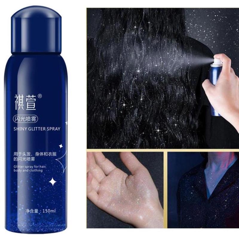 Xịt Body Nhũ, Xịt Tóc Kim Tuyến Lấp Lánh Cho Tiệc Tùng Qiqishop 0