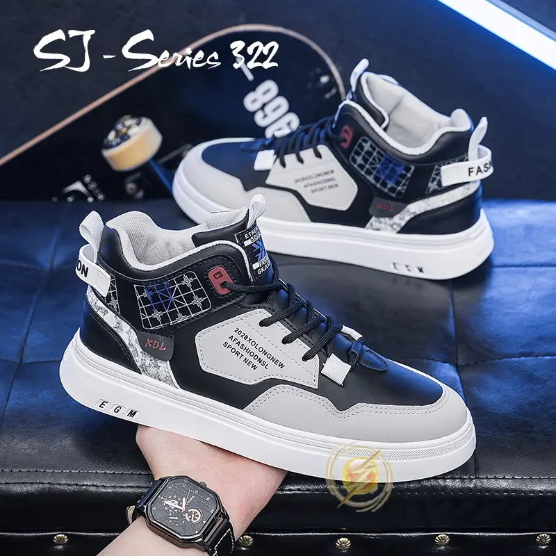 JPRO GANTENG Sepatu Sneakers Boots Fashion Pria Round Toe Pergelangan Kaki Kualitas Import Premium -322 4