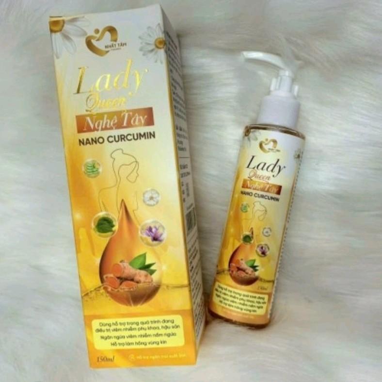 Dung Dịch Vệ Sinh Lady Queen Nghệ Tây , Giảm Ngứa , khử mùi hôi chai 150 ml