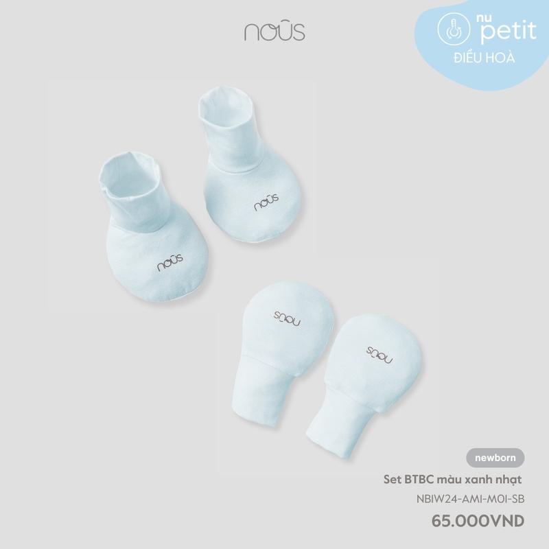 [Nous phụ kiện] Set bao tay bao chân cho trẻ sơ sinh co giãn, thoáng khí (cho bé dưới 5kg)
